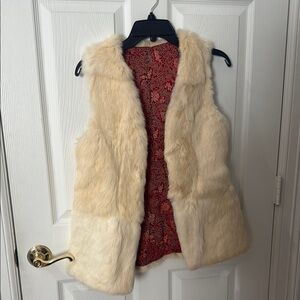 Cream Fur Vest vintage